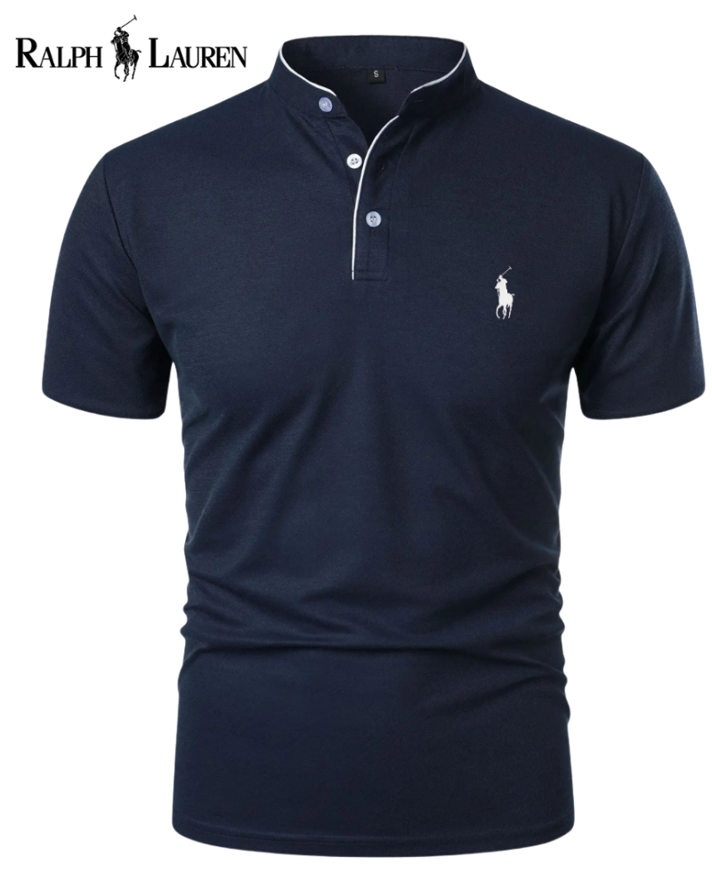 R&L™ Modernes Mandarin-Poloshirt