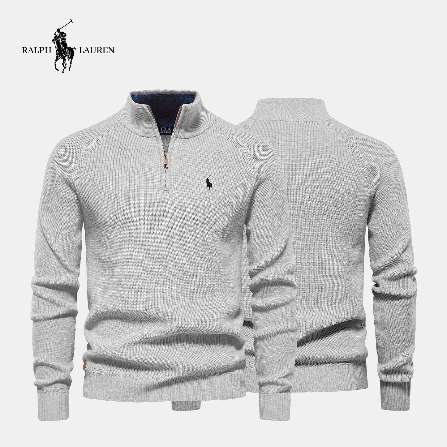 R&L Herren-Pullover mit Reißverschluss (RABATT)